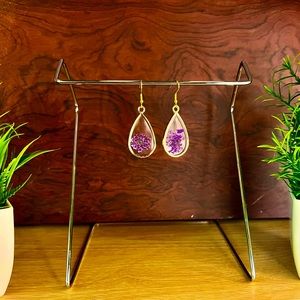 Dried flower earrings